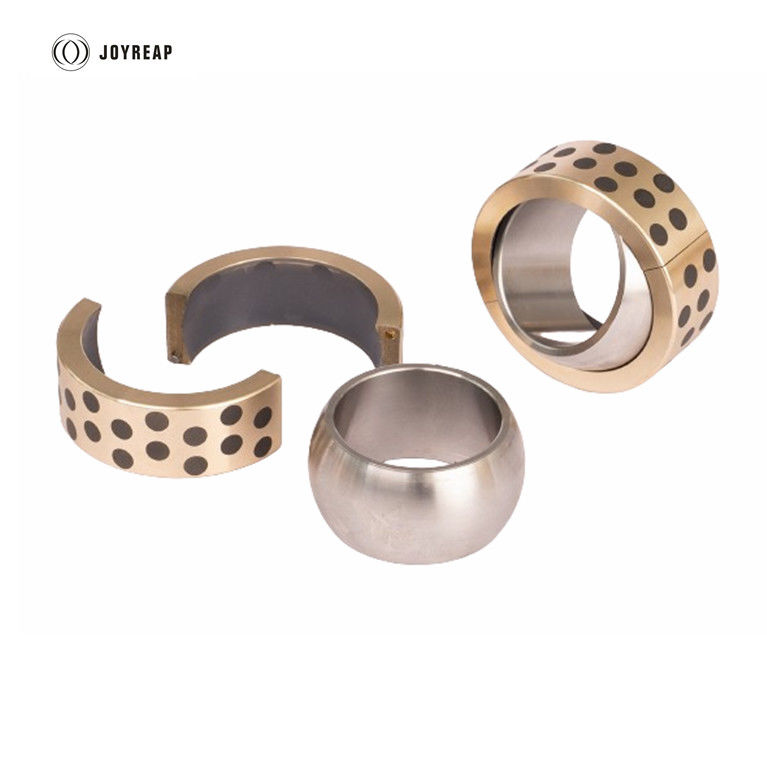Maintenance-free self-lubricating sliding bearings AISI 420 inner ring C86300 bronze spherical plain oilless sliding bearing bush
